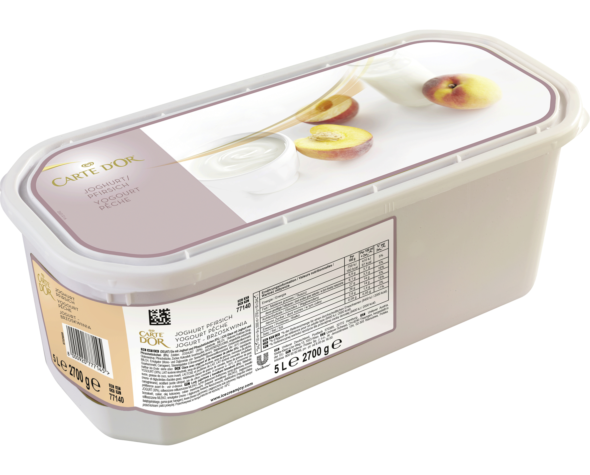 Joghurt-Pfirsisch Eis 5000ml