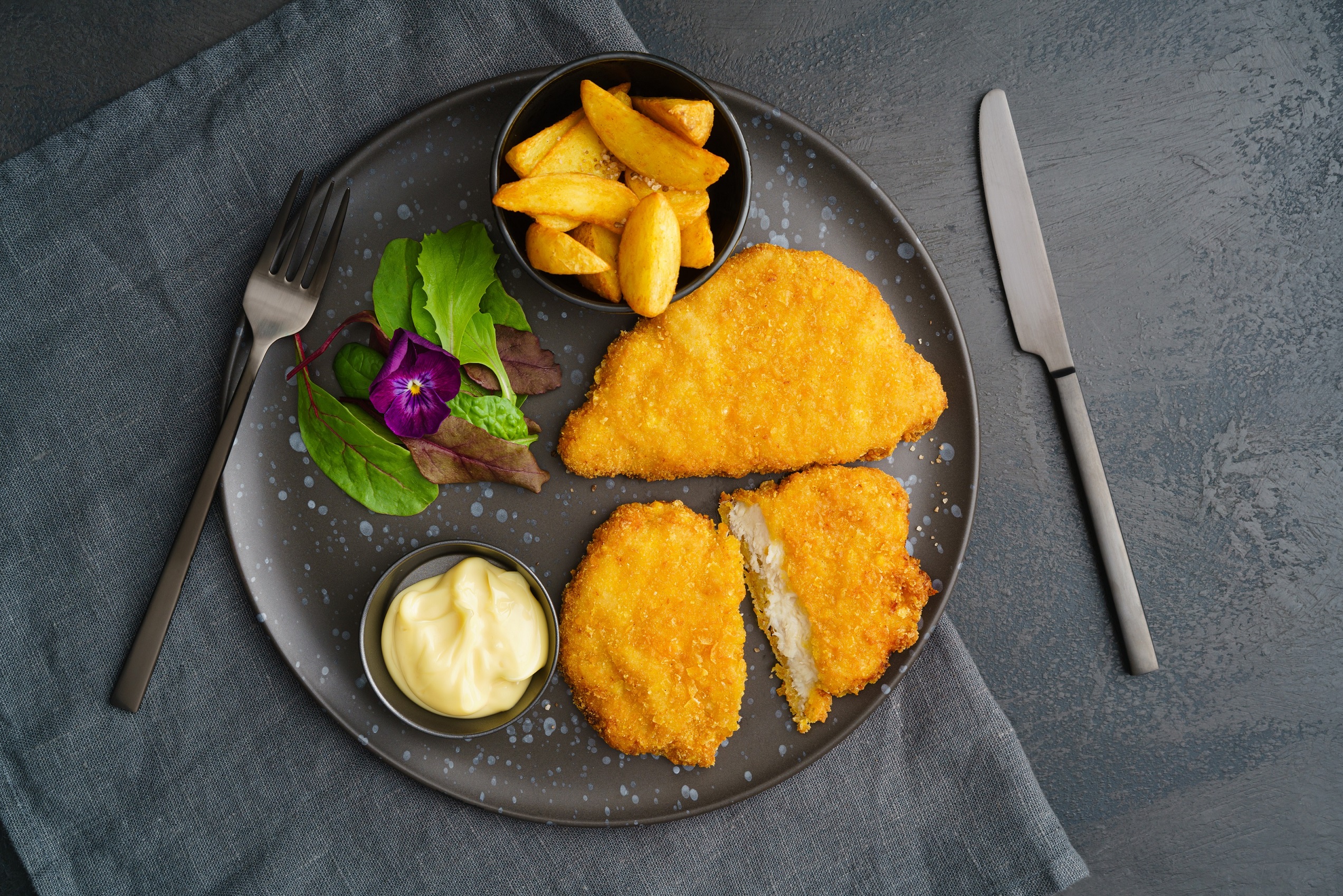 Hähnchenbrustfilet im Knuspermantel 100g